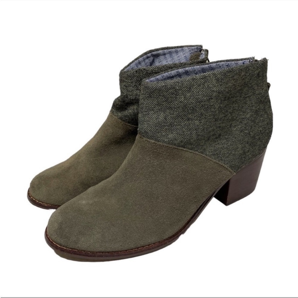 TOM’S Leila Tarmac Green Ankle Booties size 9 - Picture 11 of 11